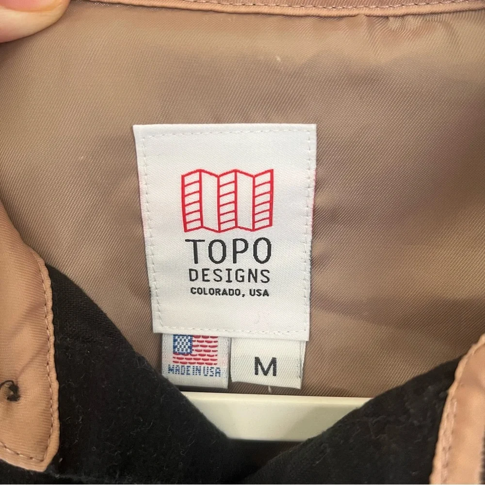 Topo Designs Flannel Mountain Shirt Button Up Long Sleeve Black Size M - Picture 7 of 9